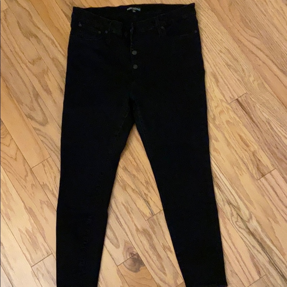 EUC J.CREW Factory High-Waisted Black Jeans